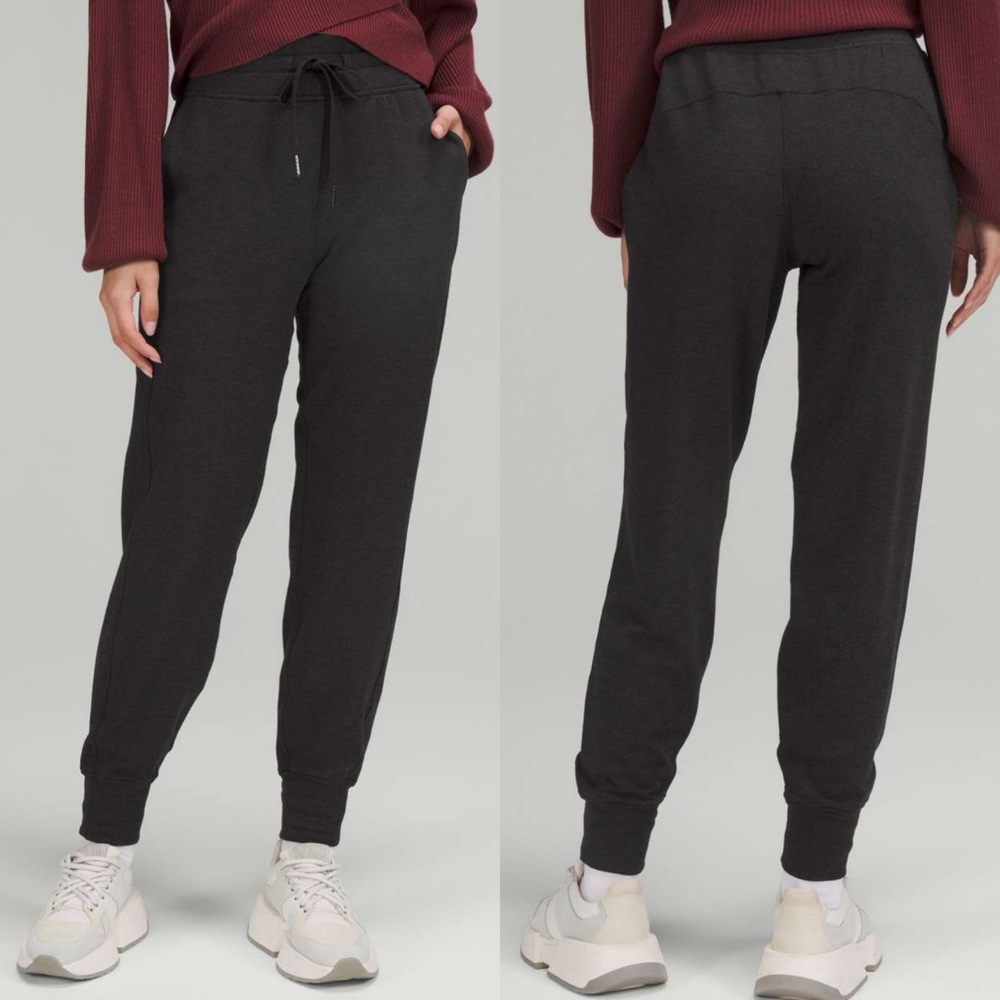 Lululemon Ready To Fleece High Rise Joggers Heathered Black Womens Size 4 Pants